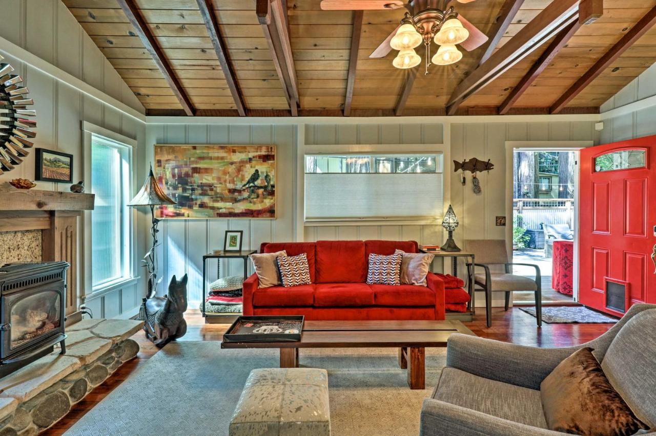 Redwoods Cabin With Hot Tub Walk To Russian River! Guerneville Exterior photo