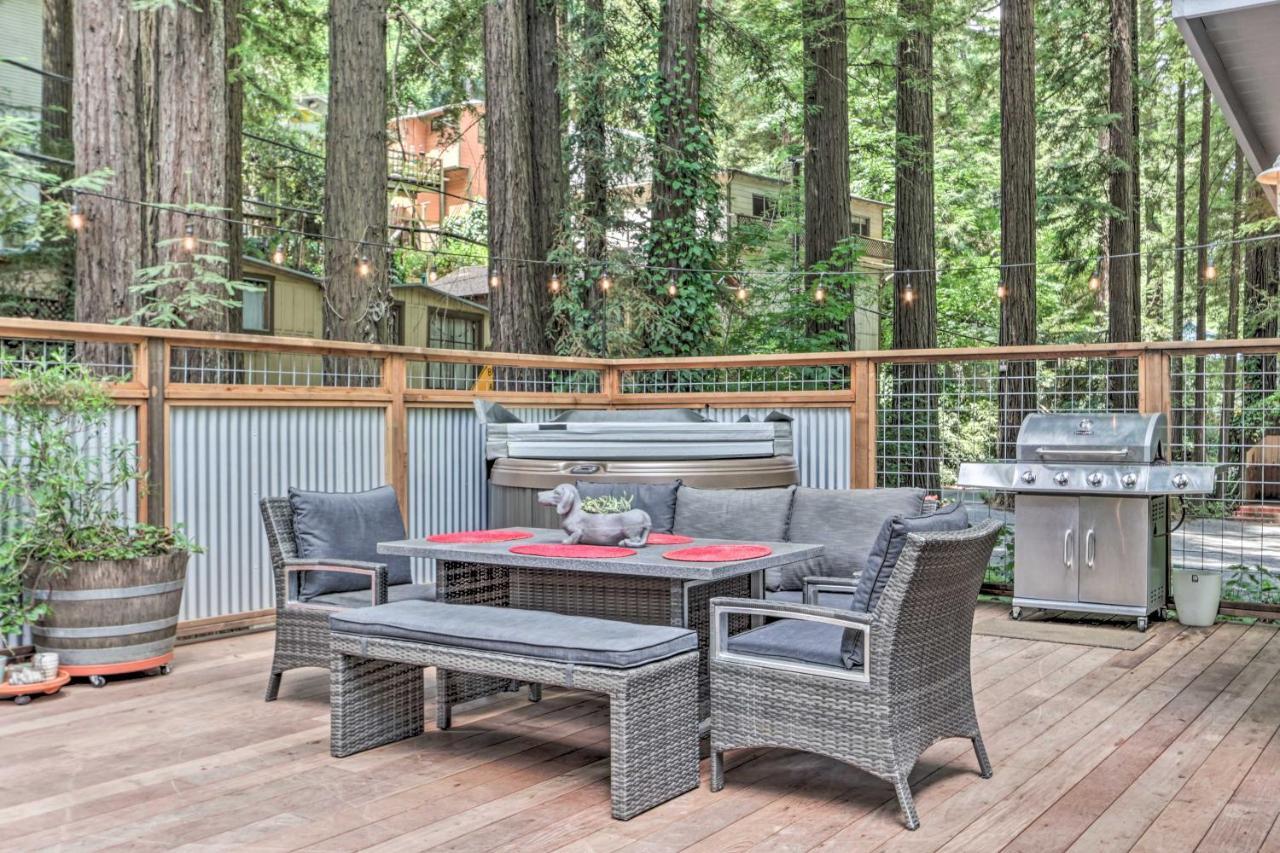 Redwoods Cabin With Hot Tub Walk To Russian River! Guerneville Exterior photo