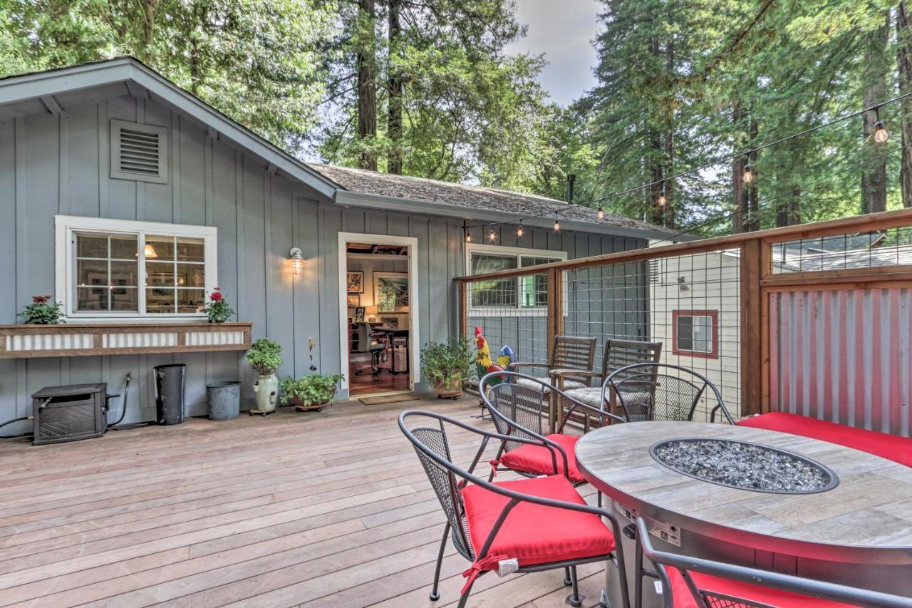 Redwoods Cabin With Hot Tub Walk To Russian River! Guerneville Exterior photo