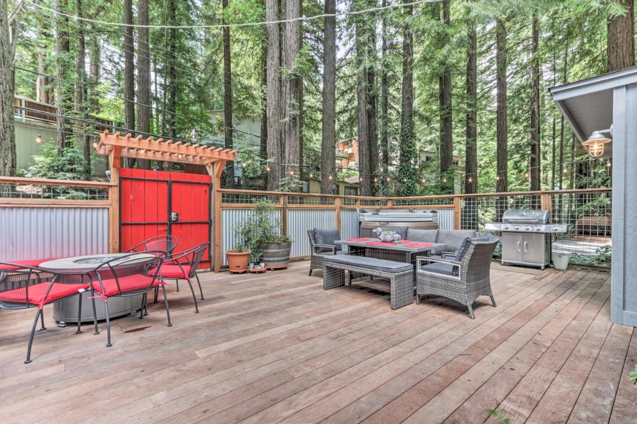 Redwoods Cabin With Hot Tub Walk To Russian River! Guerneville Exterior photo